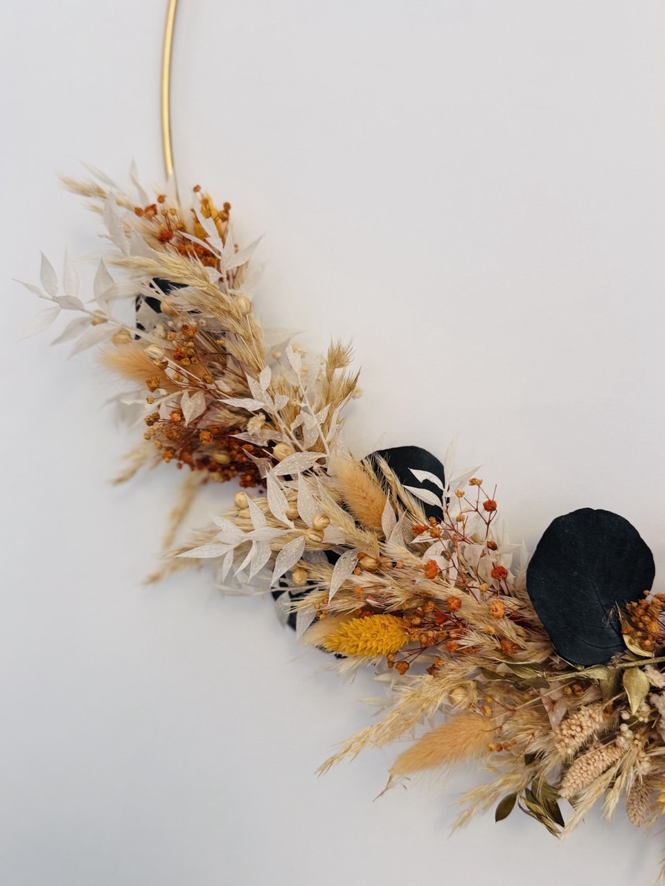 Trockenblumenkranz Goldie