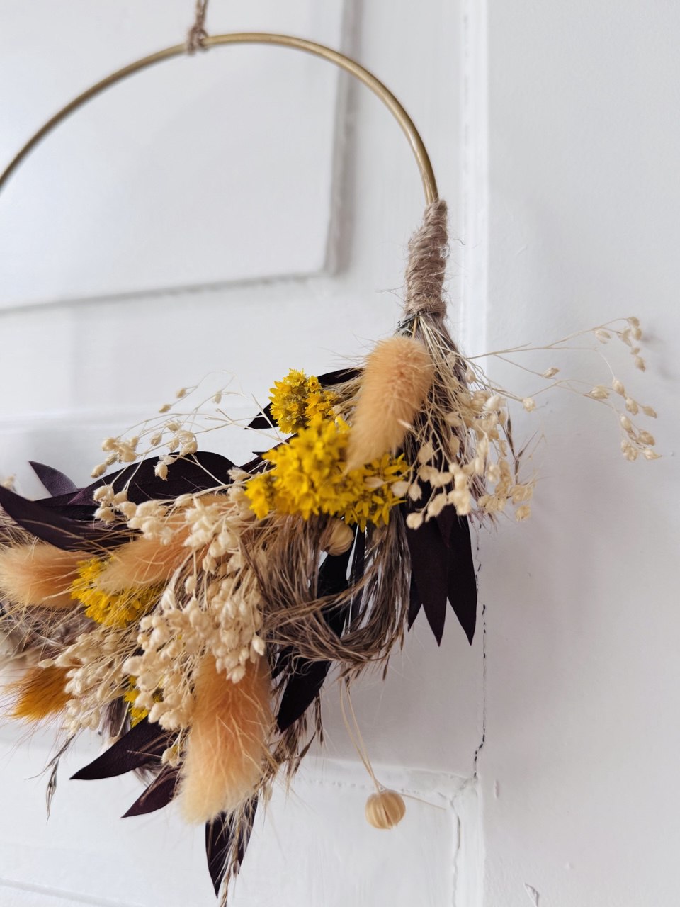 Trockenblumenkranz Mini Goldie
