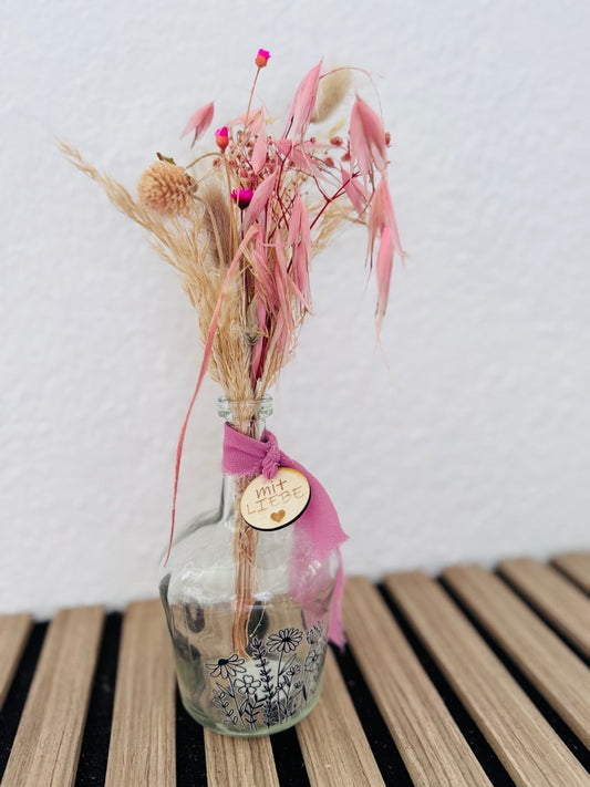 Vase mit Trockenblumen #Geschenk