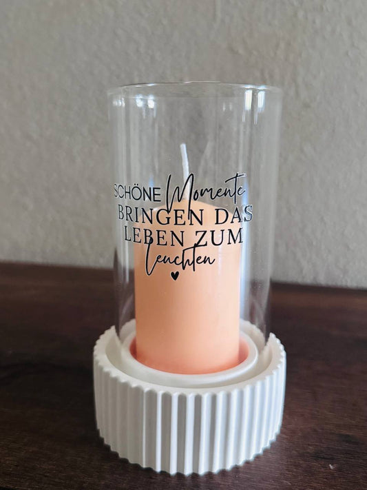 Windlicht pfirsich