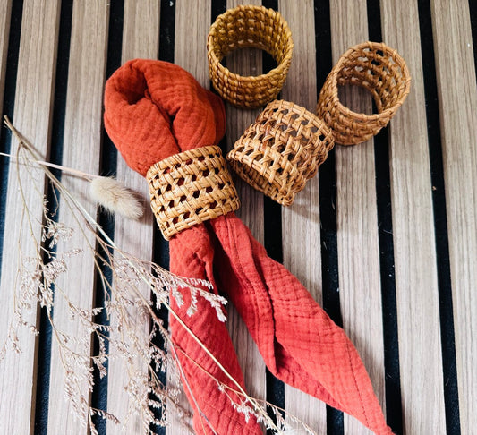 Serviettenringe Rattan