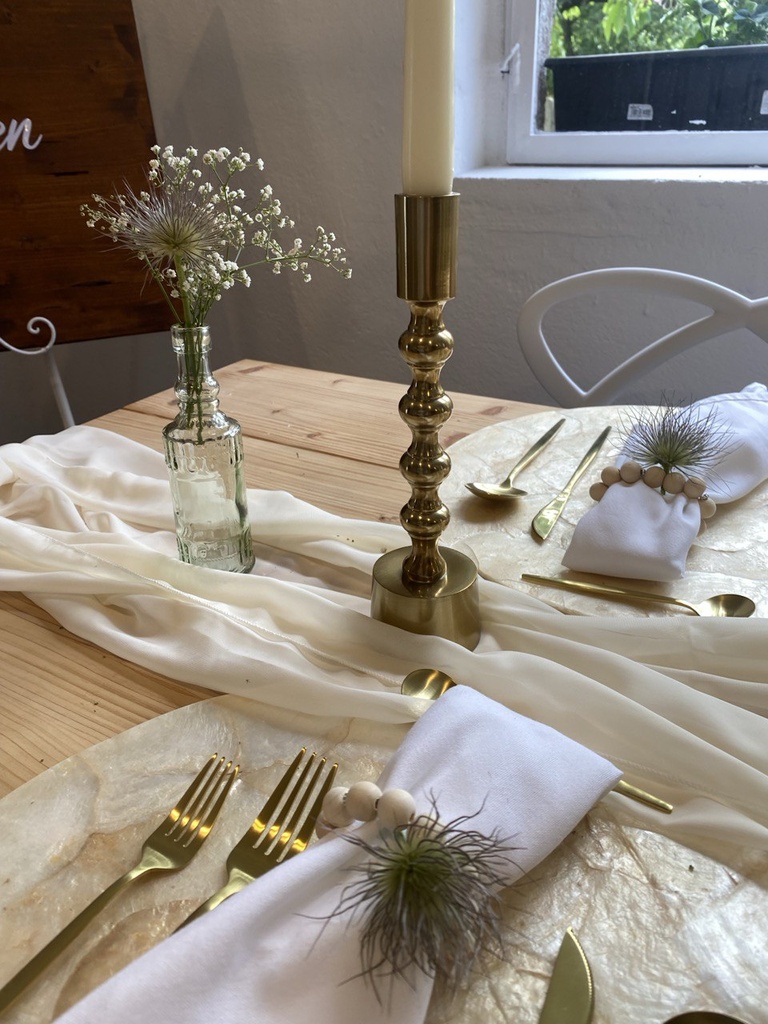 Kleine Flaschenvasen 3er Set (grüner Teint)