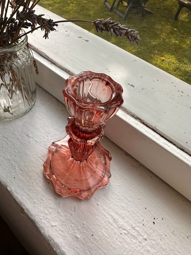 Kerzenhalter dunkelrosa
