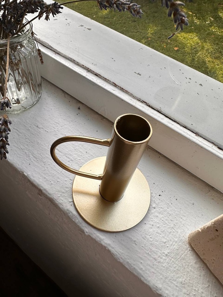 Kerzenhalter Stabkerzen gold 