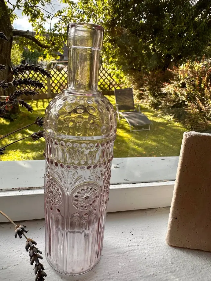 Flaschenvase hellrosa