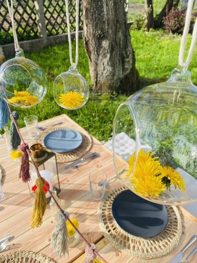 Glas Anhänger groß