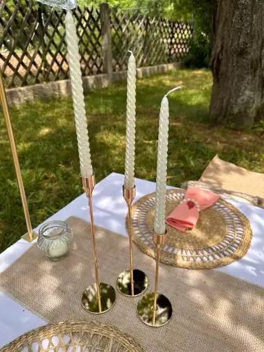 Goldene Kerzenständer 3er Set