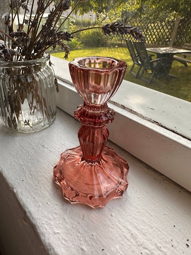 Kerzenhalter dunkelrosa
