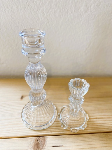 Kerzenständer Glas 2er Set