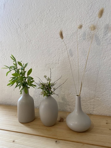 Vasen Grau-Beige 3er Set