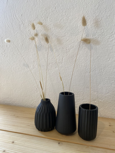 Vasen-Set Schwarz 3er-Set